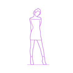 Pop Culture Fashion Models Bella Hadid Outline Svg File, Free Vectors File
